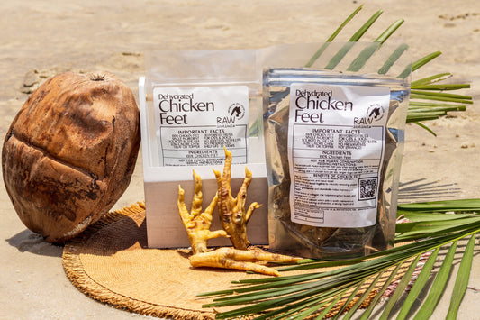 Pattes de poulet déshydratées – 5 unités | Raw Instincts | Friandises naturelles à mâcher pour chats et chiens