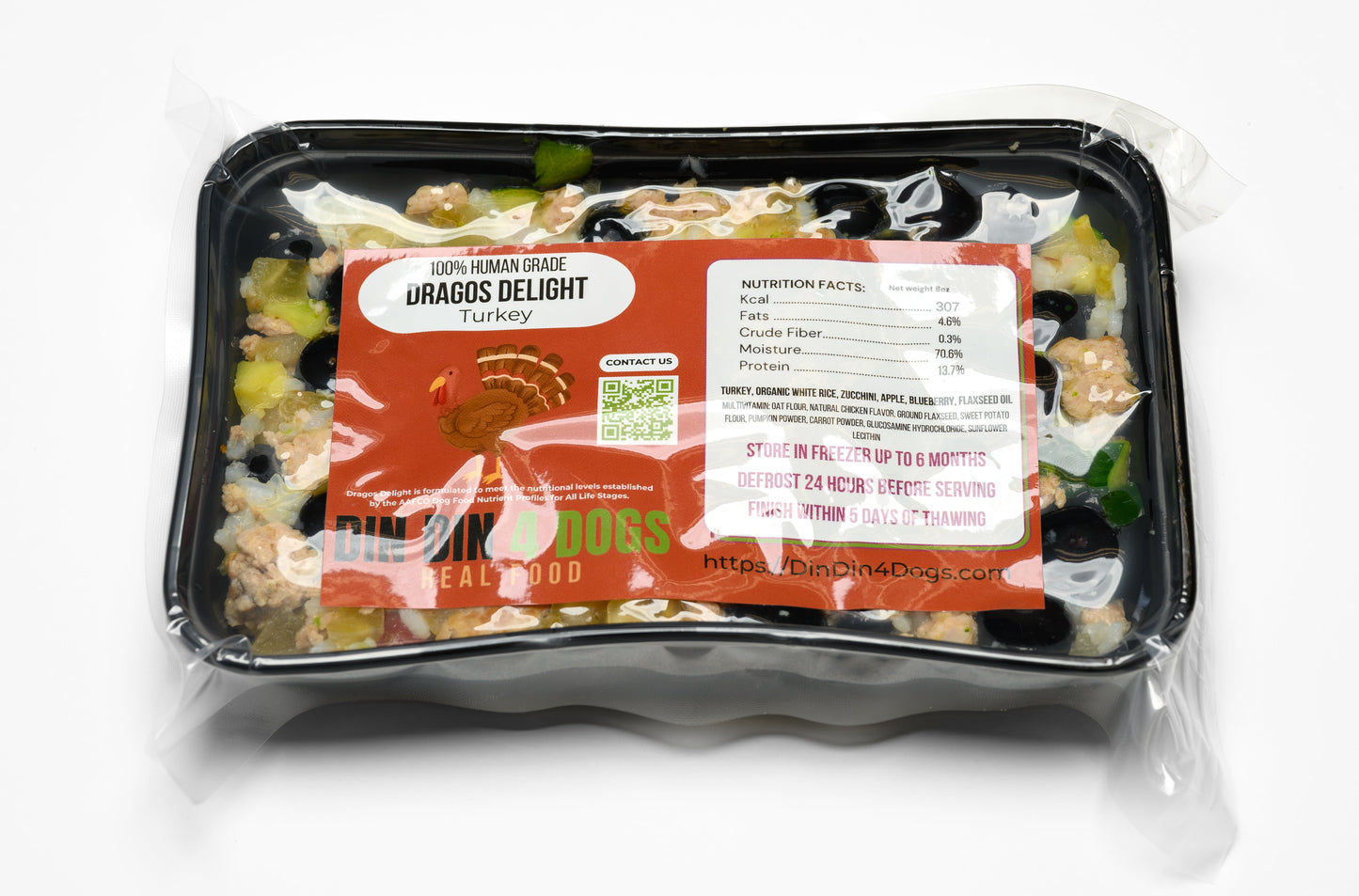 Dinde savoureuse - le carton contient 24 repas de 225 g