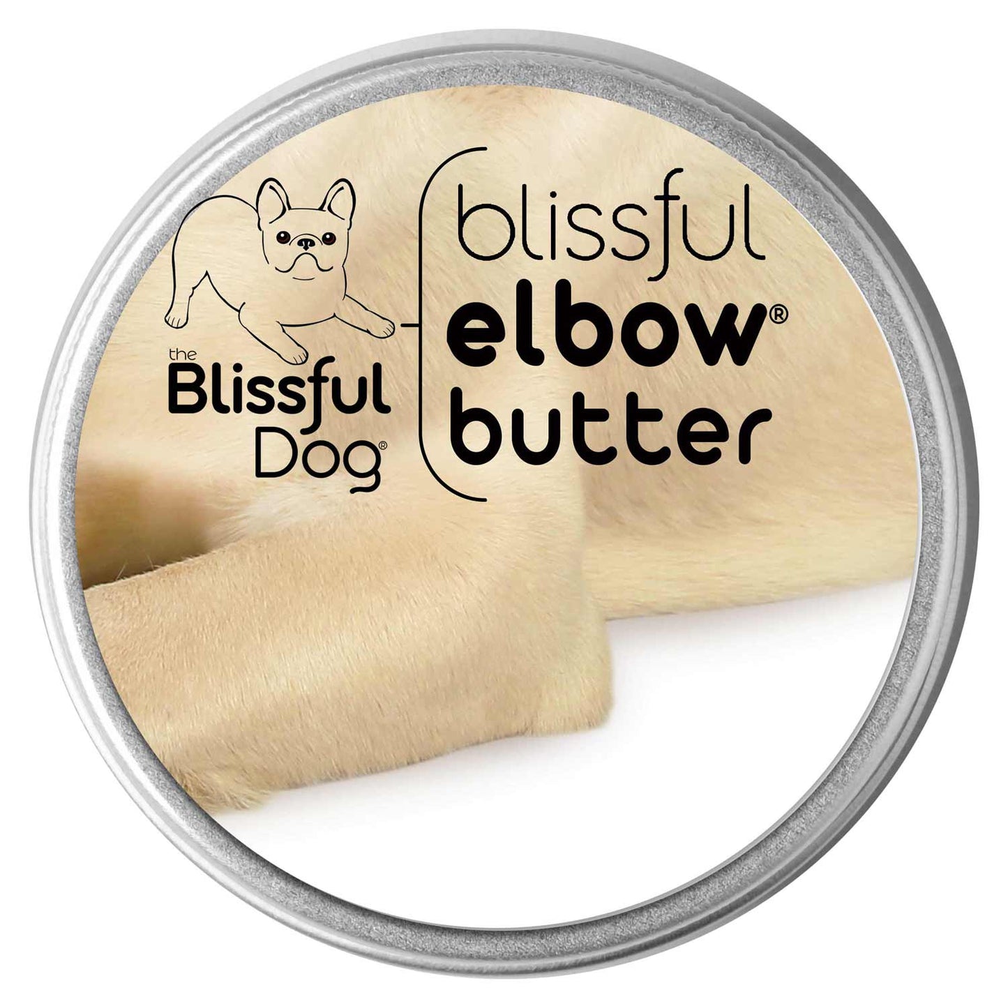 La mantequilla Blissful Elbow® acondiciona los callos del codo de tu perro