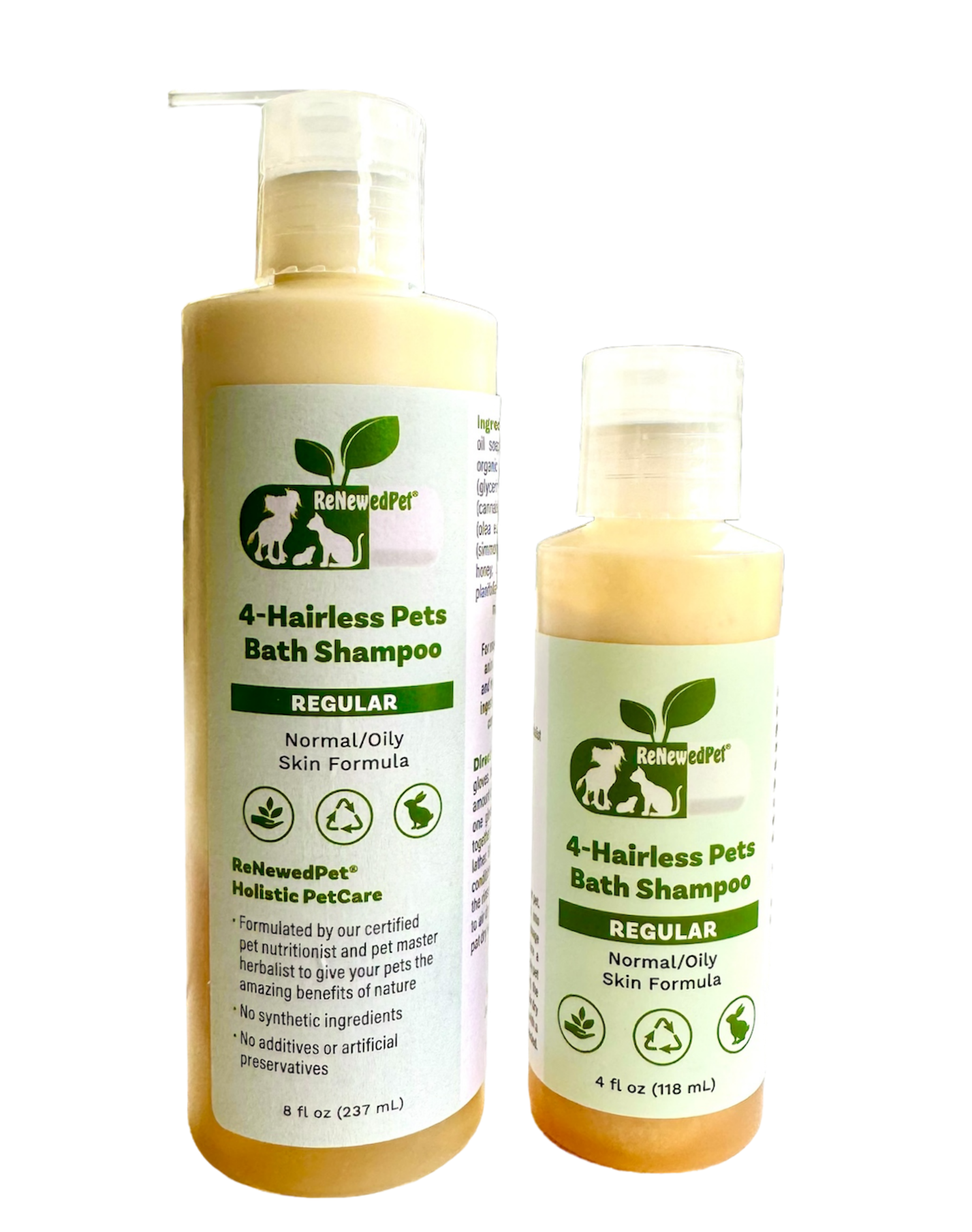 4-HAIRLESLES PETS PETS SHAMPOOING ET APRÈS-SHAMPOOING RÉGULIERS