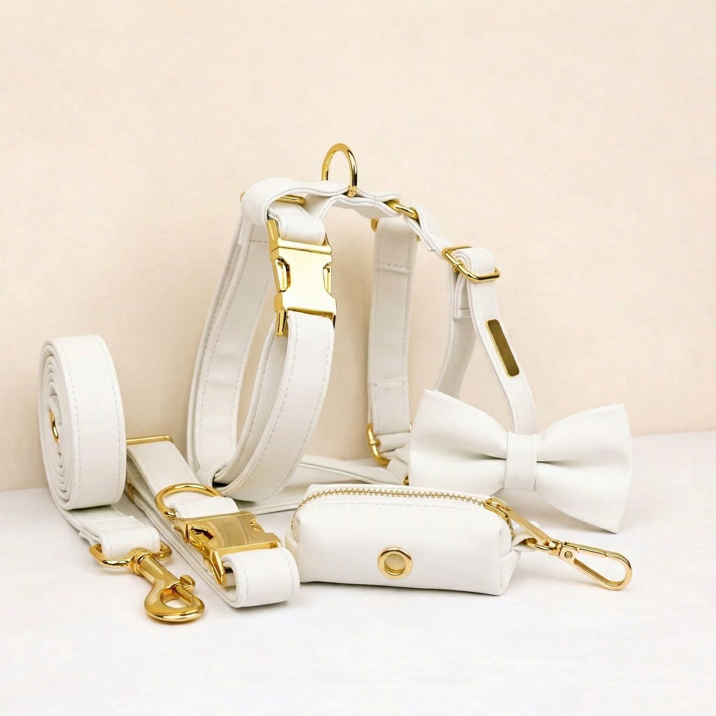 Conjunto clásico de cuero blanco personalizado