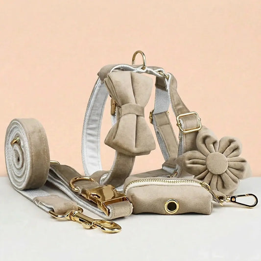 Ensemble classique personnalisé en velours gris clair