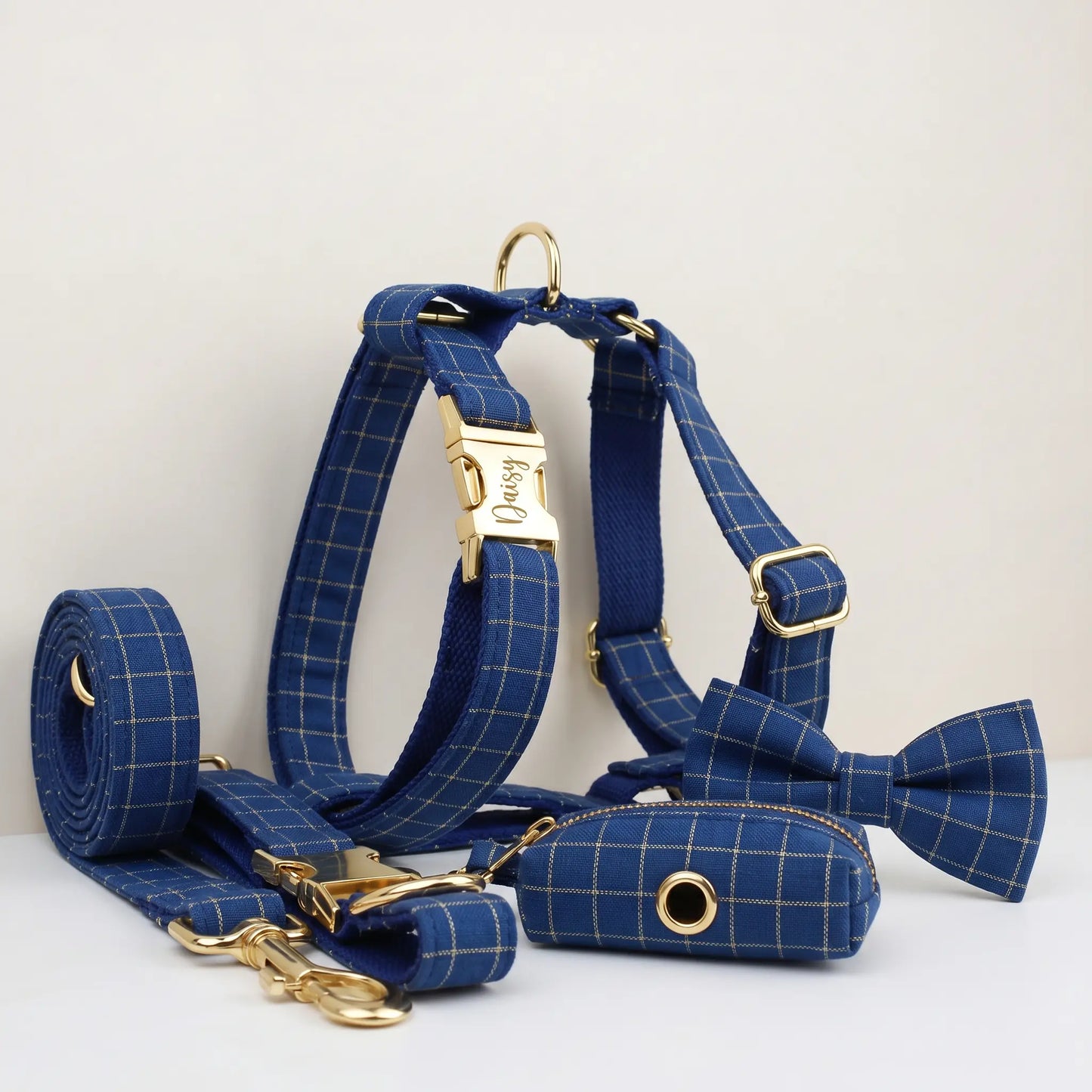 Conjunto clásico de cuadros azul oscuro personalizado