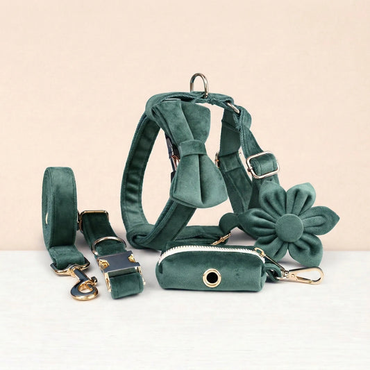 Ensemble classique personnalisé en velours vert foncé