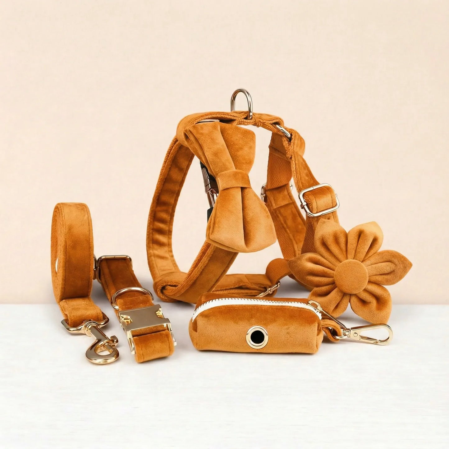 Ensemble classique personnalisé en velours orange