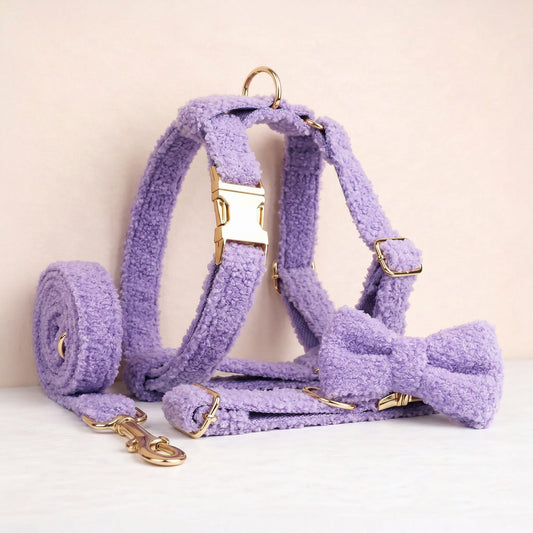 Ensemble classique en velours violet personnalisé Teddy
