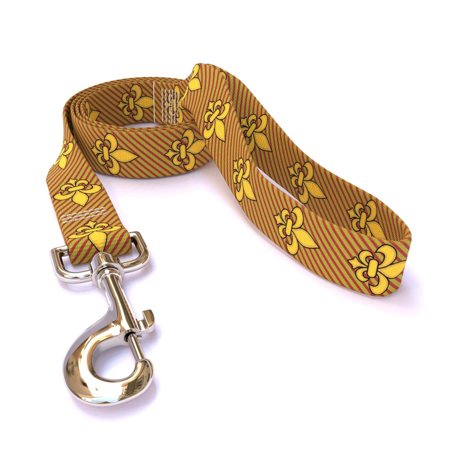 Laisse pour chien Fleur de Lys dorée