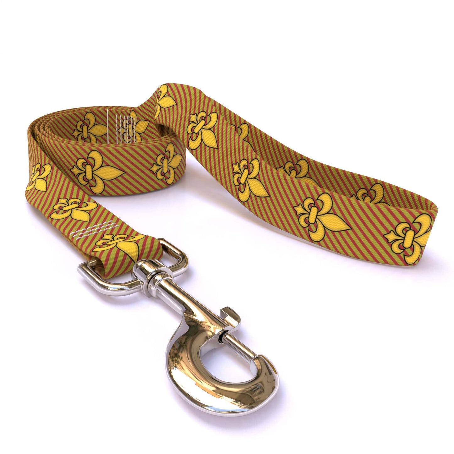 Laisse pour chien Fleur de Lys dorée