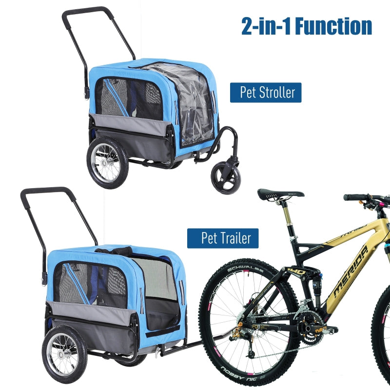 Poussette-vélo/poussette de jogging 2 en 1 à 3 roues pour animaux de compagnie