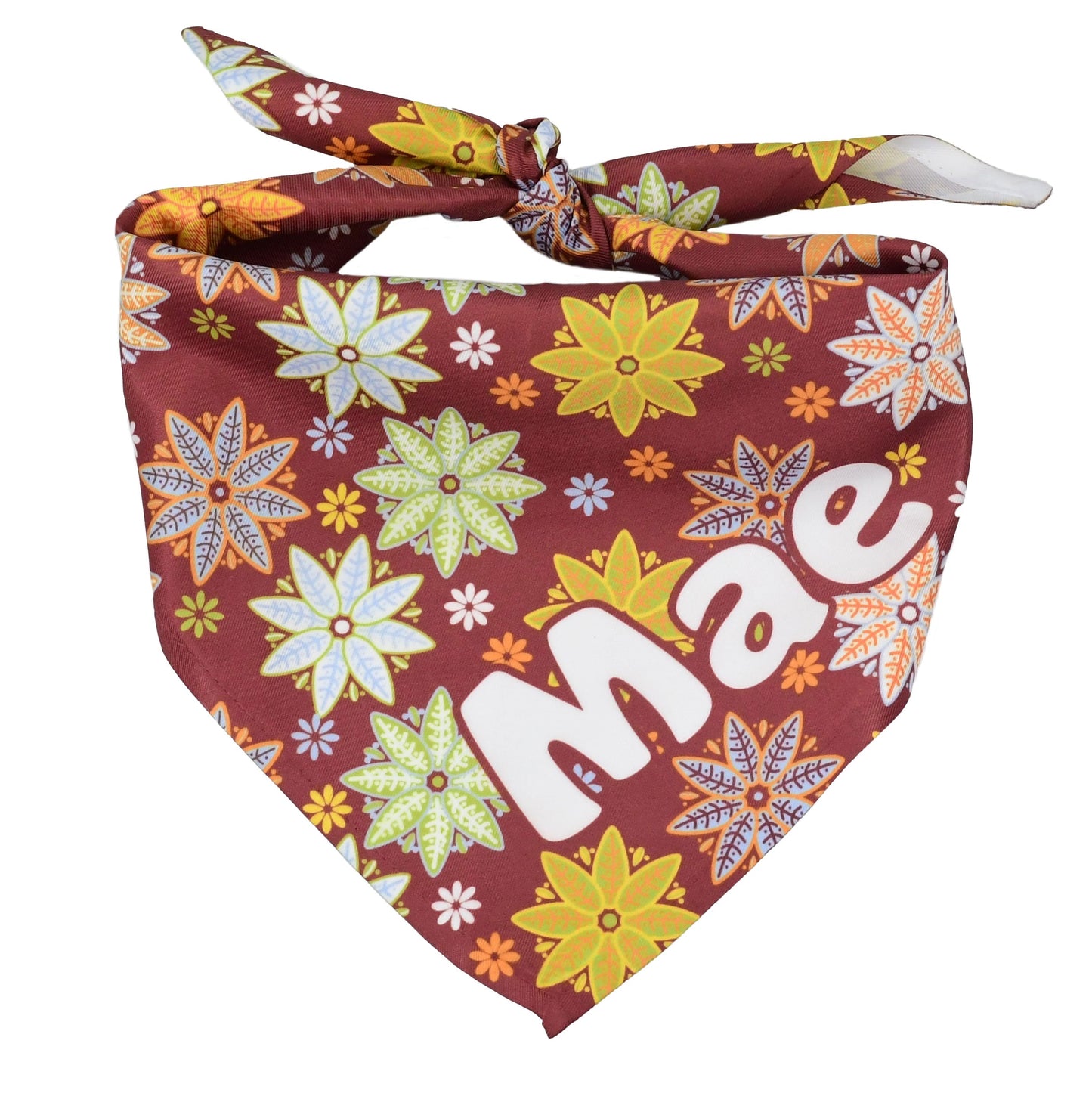 Bandana floral otoñal personalizada para perro