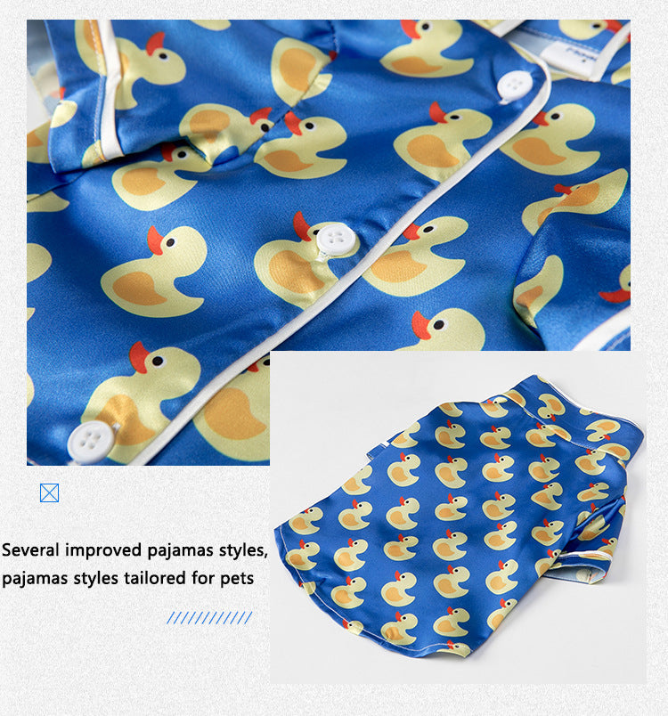 Pijama de seda de pato para mascotas