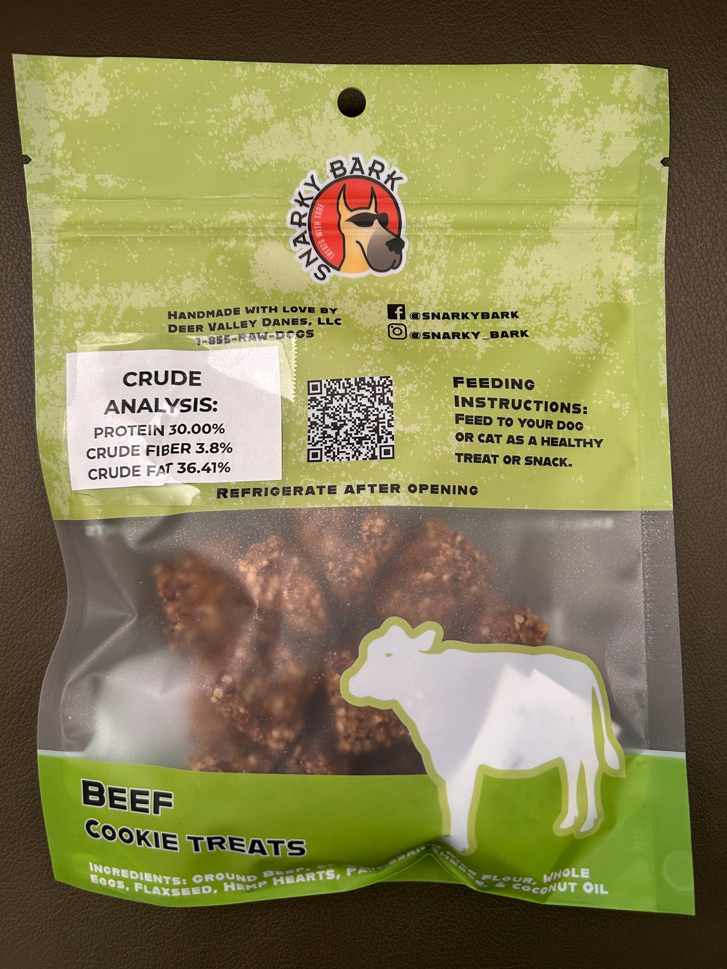 Delicias de galleta de carne de res con corteza sarcástica