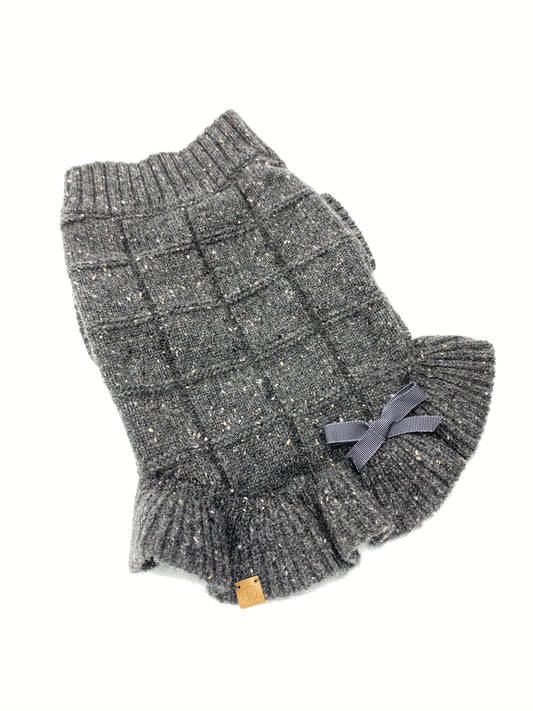 Robe à volants en cachemire Rein, couleur anthracite 