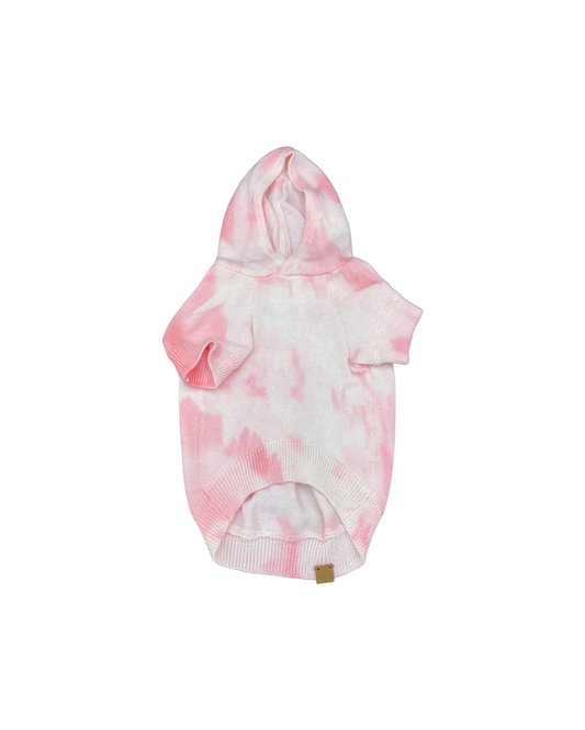 Sweat à capuche tie-dye rose « Dahl » 