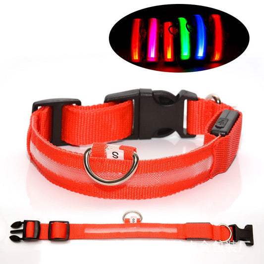Collier lumineux LED pour animaux de compagnie Milou &amp; Lumi - Rouge