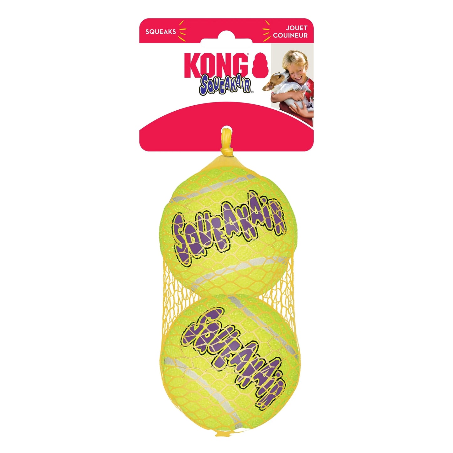 ® Squeakair® Pelotas de juguete para perros, grandes, paquete de 2