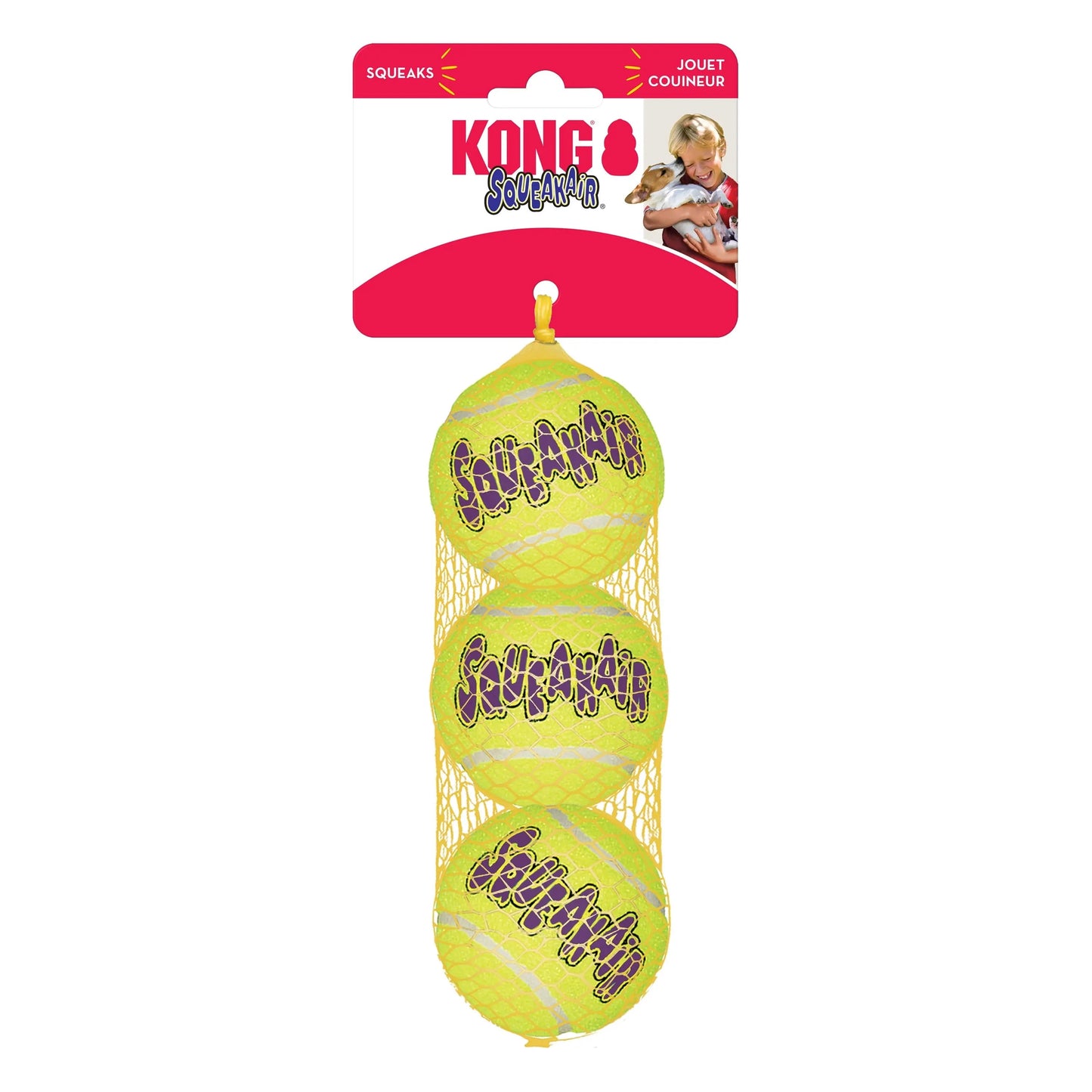 Balles couineuses Squeakair® pour chien, taille moyenne, lot de 3