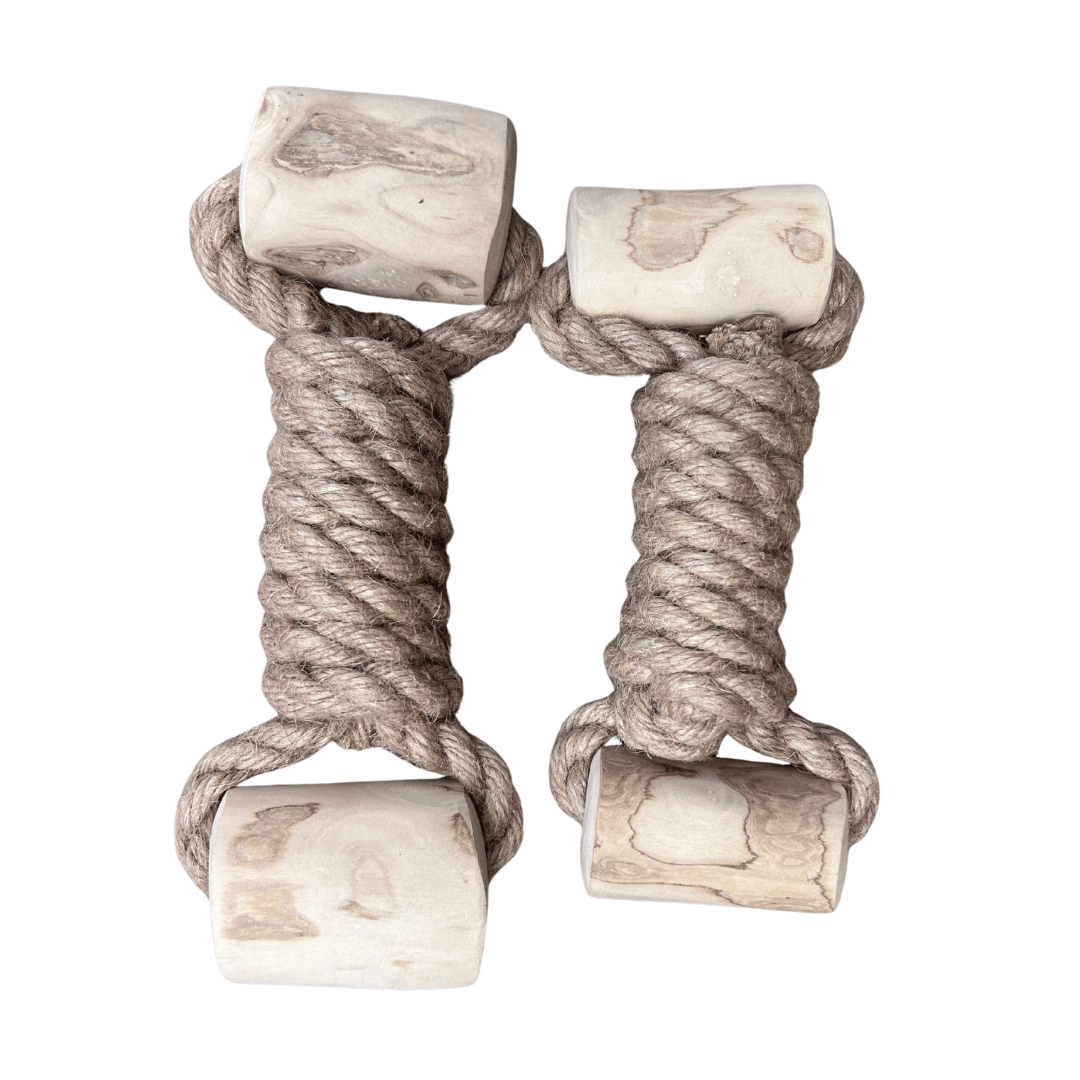 corde de chanvre + jouet en bois de café 