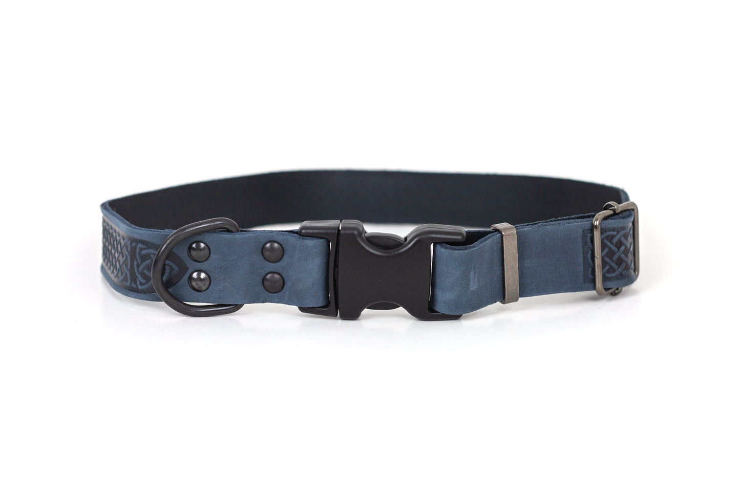 Collar de cuero para perro Celtic Sport Blue Jeans