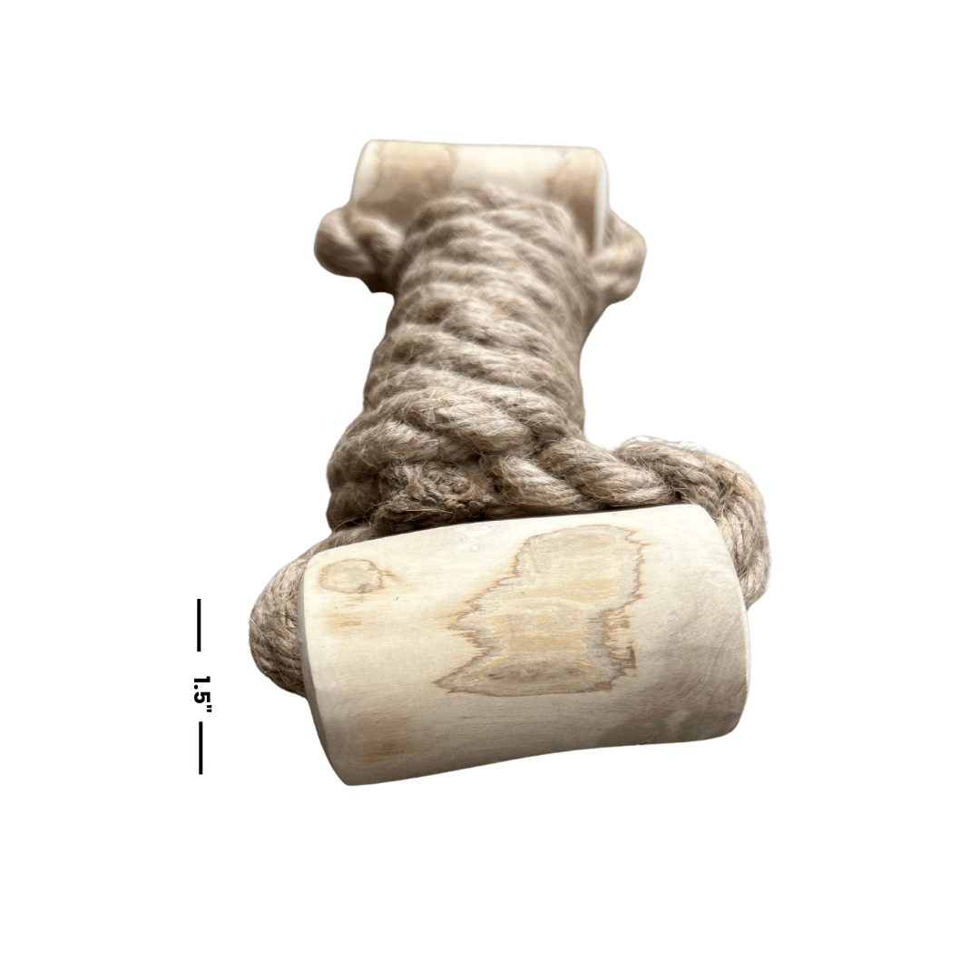 corde de chanvre + jouet en bois de café 