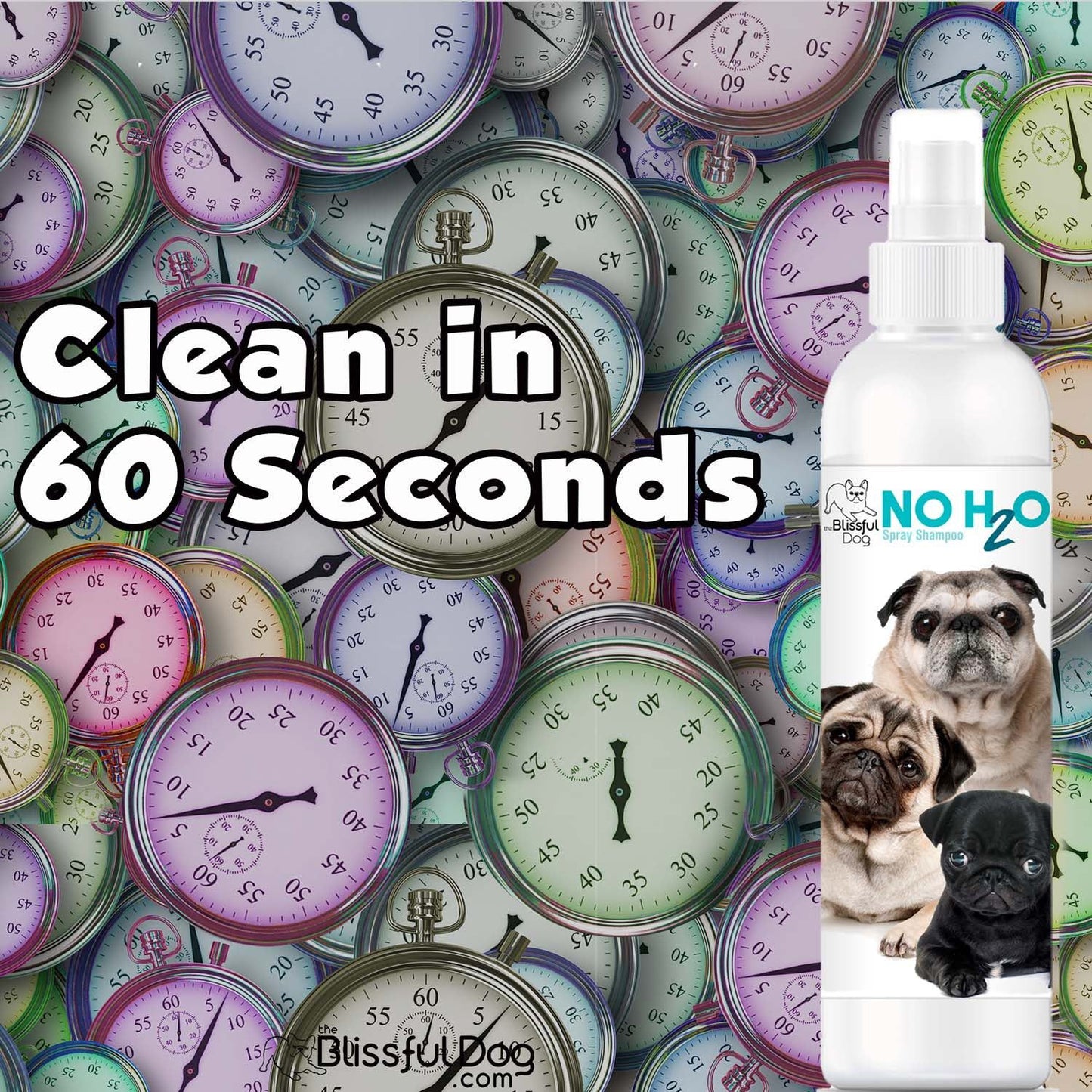 Shampoing pour animaux sans H2O Spray 