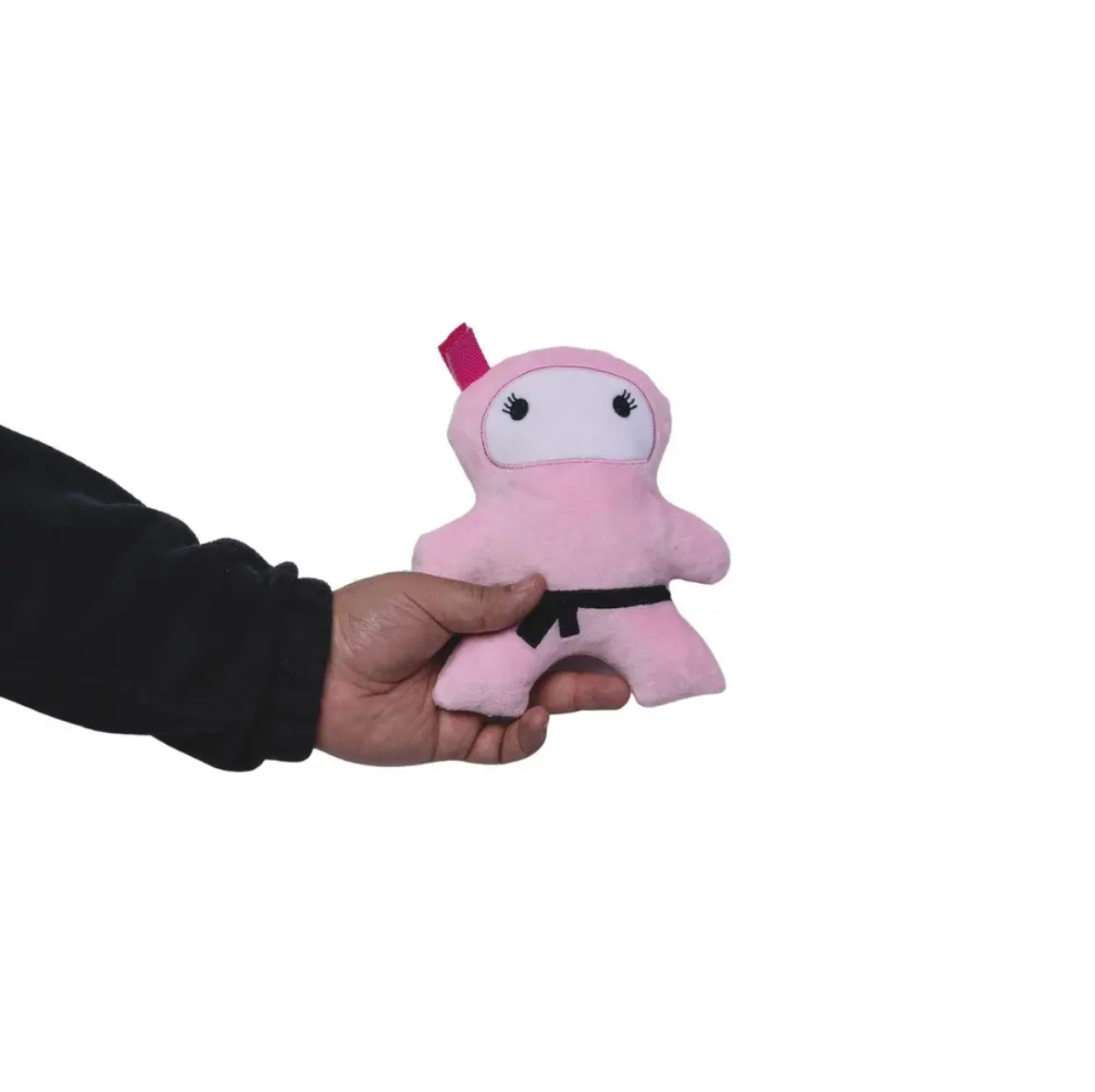 Coffret cadeau de peluches pour chien Ninja Love rose et noir – avec couineur et papier froissé pour des heures de jeu amusantes