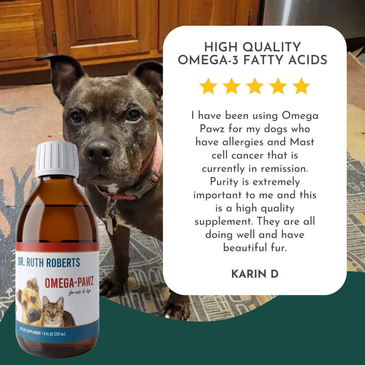 Omega Pawz - Aceite Omega 3 líquido para perros y gatos