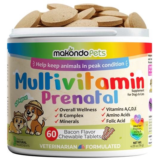 Multivitamínico para perros y gatos. Vitaminas prenatales. 60 comprimidos. 