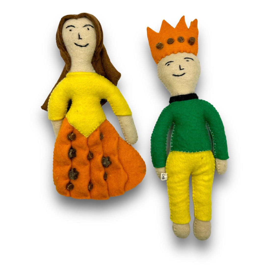 Juguetes de fieltro para perros de Príncipe y Princesa