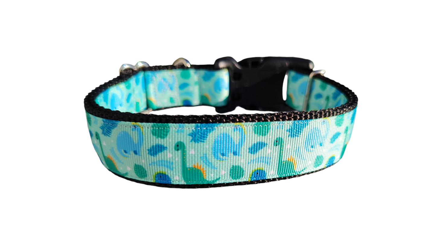 Brachiosaurus Dinosaur Nylon Dog Collar