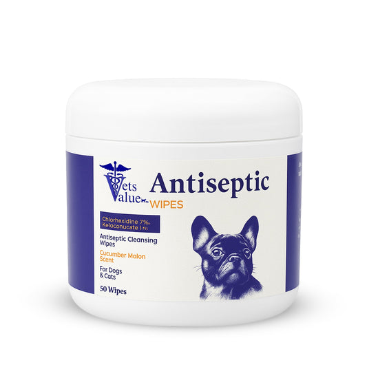 Toallitas limpiadoras de oídos Value para perros y gatos | Limpiador ótico hipoalergénico sin alcohol con aloe vera calmante: limpia suavemente y ayuda a reducir el olor, la suciedad y la irritación.