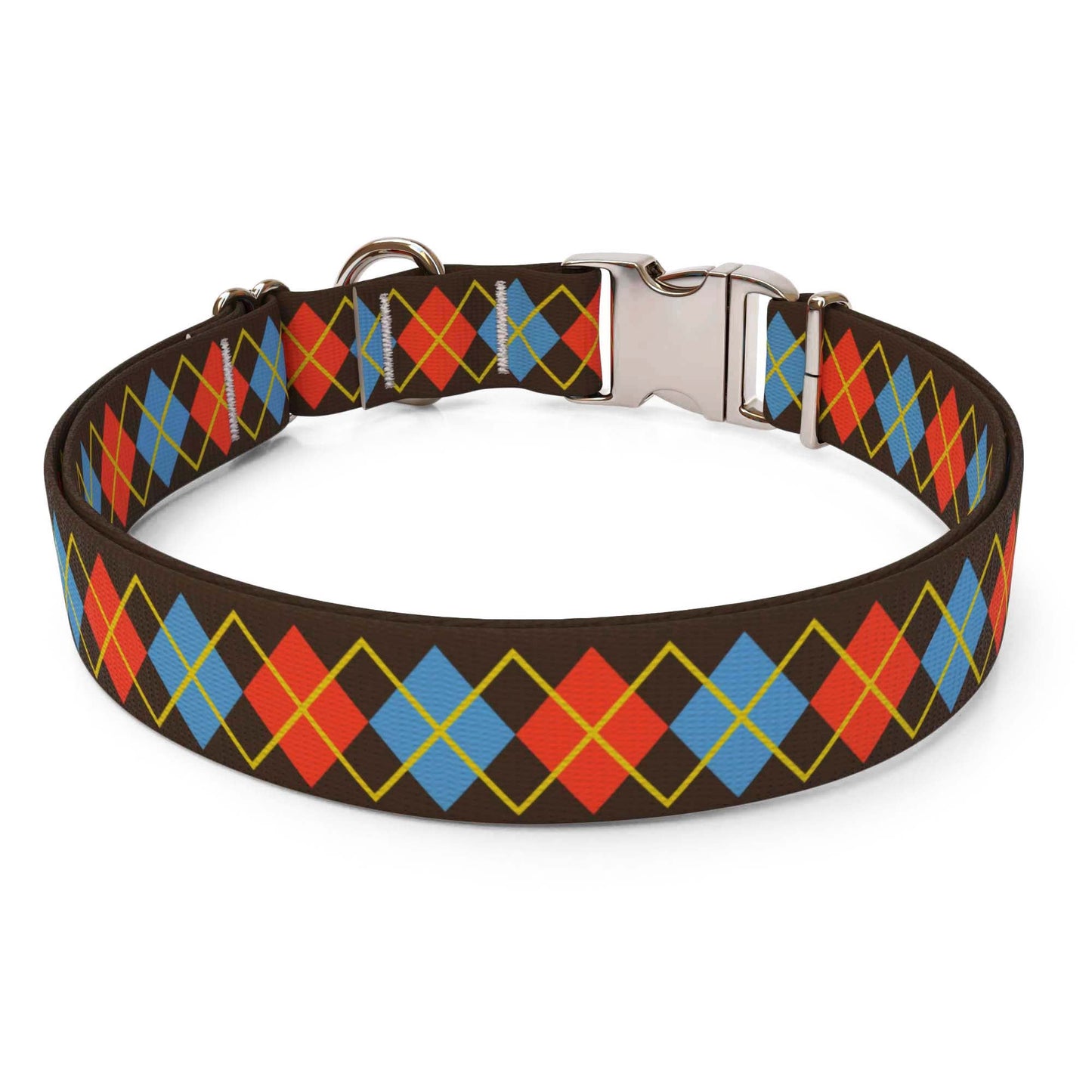 Collier pour chien à losanges rouges
