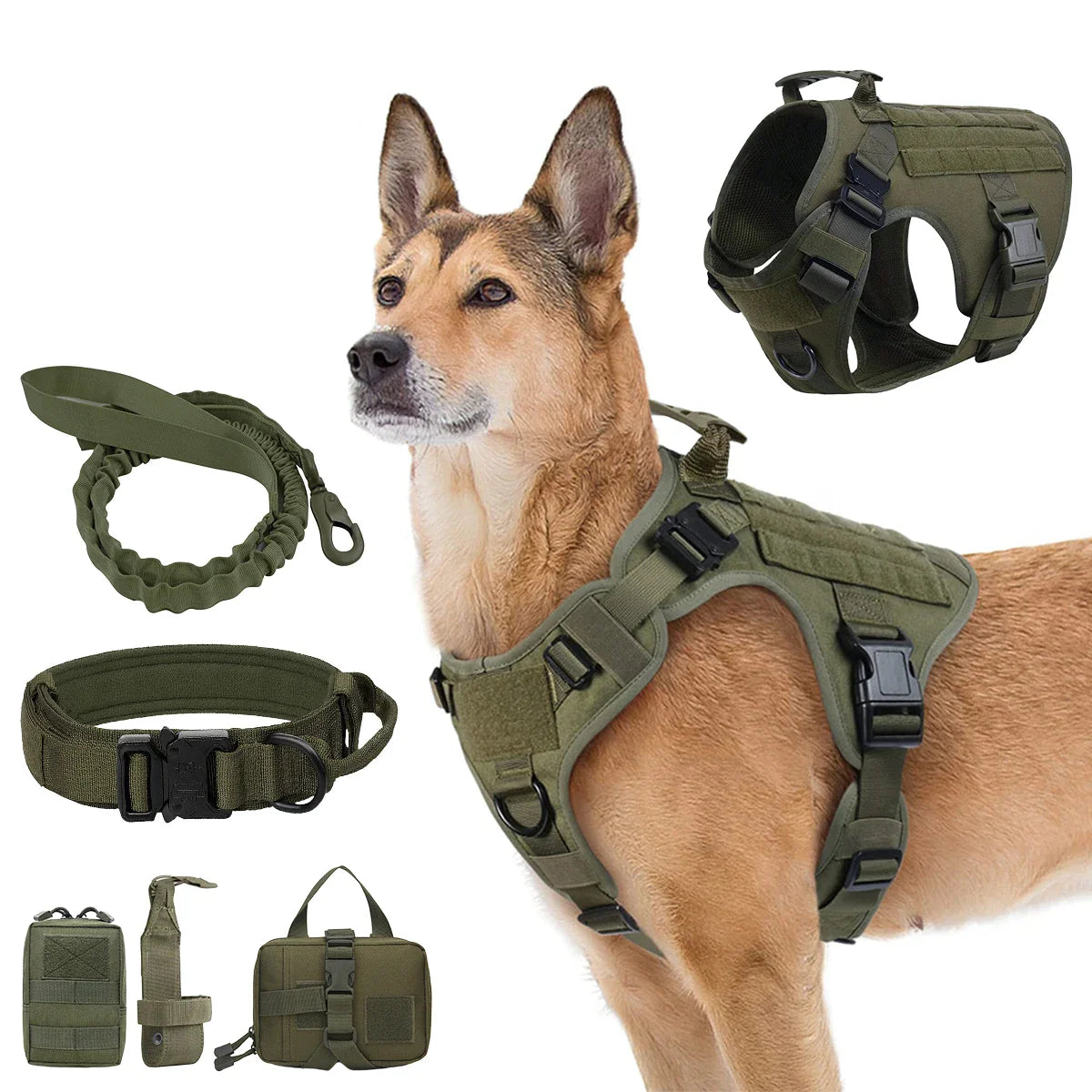 Conjunto de arnés y correa tácticos para perros Ultimate Explorer