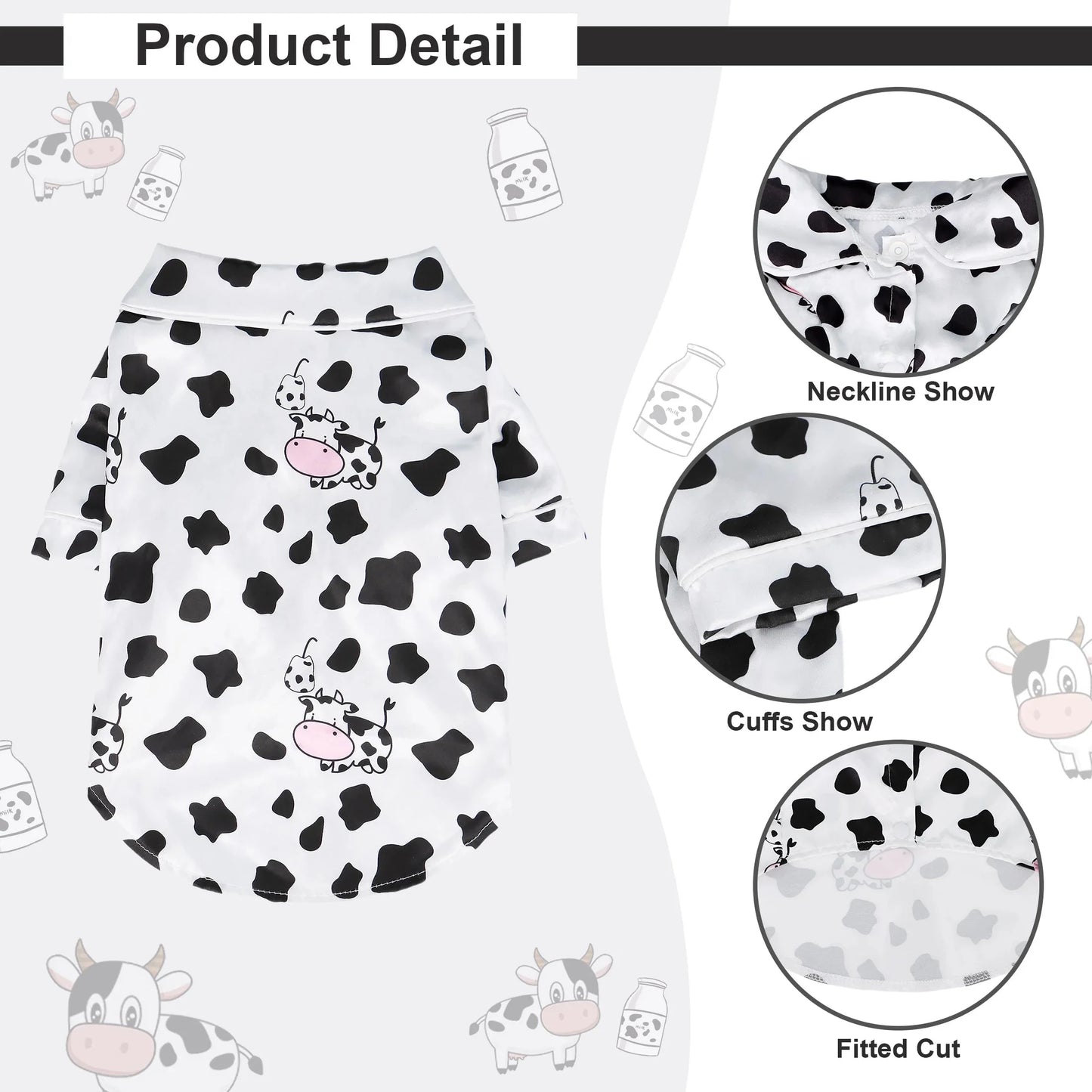 Pijama para mascota - Ropa de estar con estampado animal