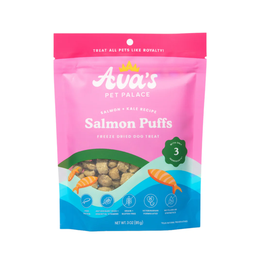 Friandises lyophilisées pour chiens Ava's Pet Palace - Bouchées de saumon (85 g)
