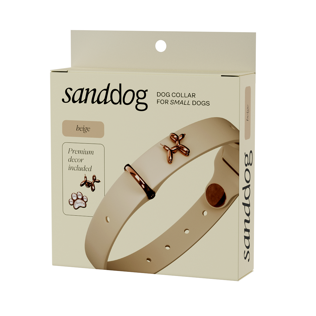 Collier pour chien Ballon Beige | Collier haut de gamme | SANDDOG