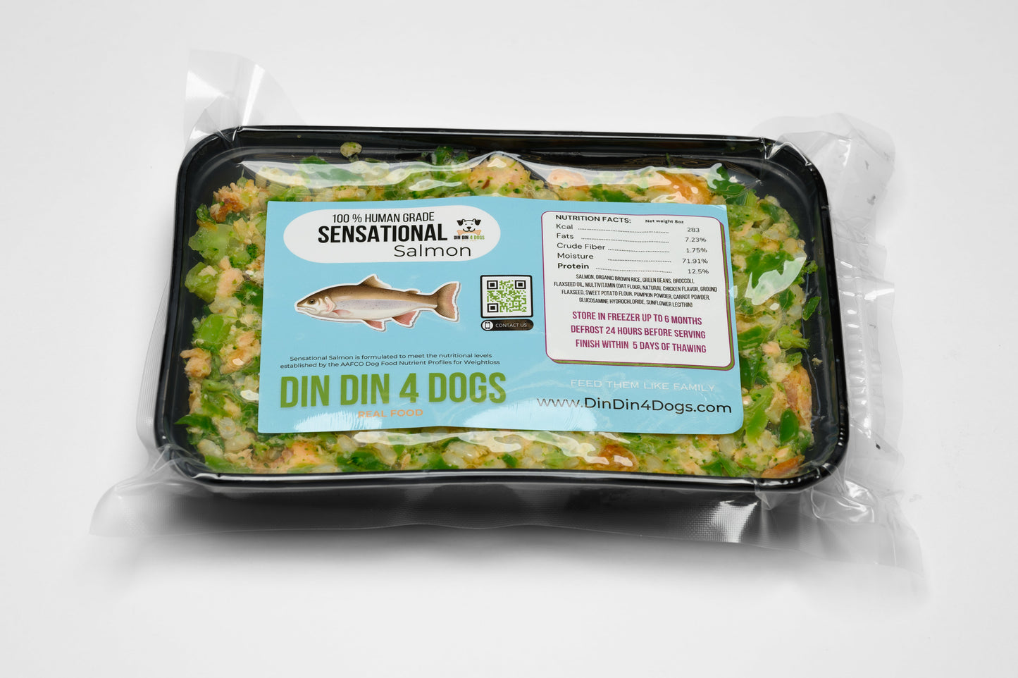 Combo de pollo y salmón: la caja incluye 24 comidas de 8 oz
