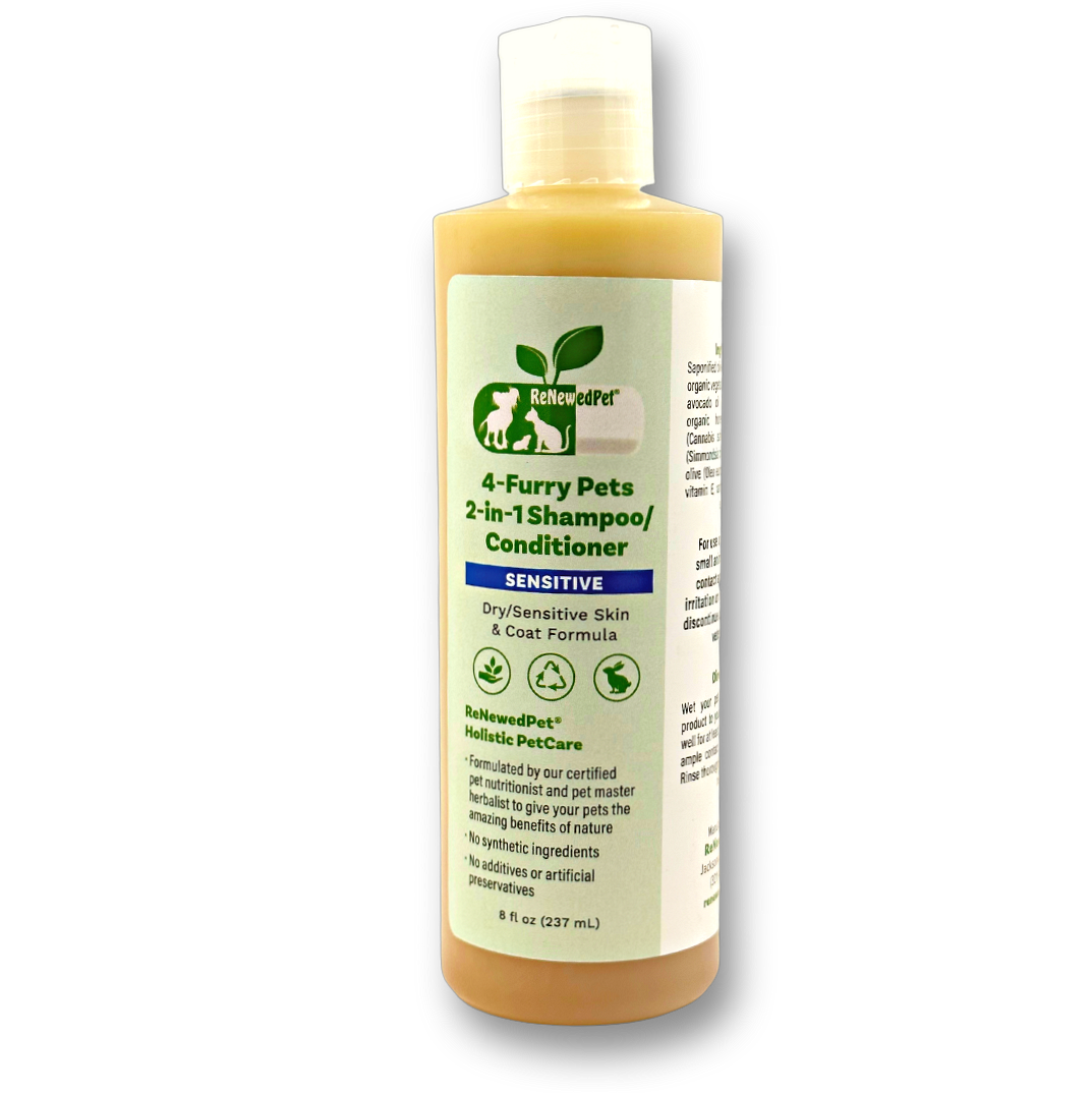 Shampoing et après-shampoing 2 en 1 pour animaux à poils sensibles