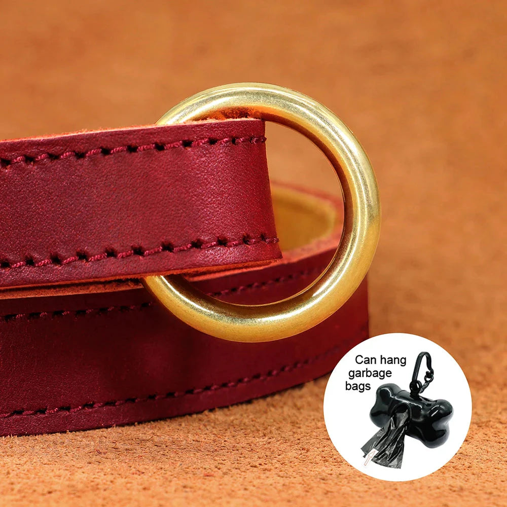 Correa de cuero clásica - Correa premium para perros