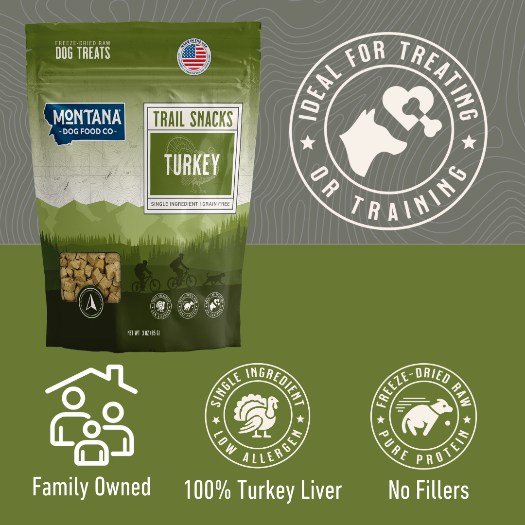Snacks de hígado de pavo crudo liofilizado para perros (premios) de 85 g