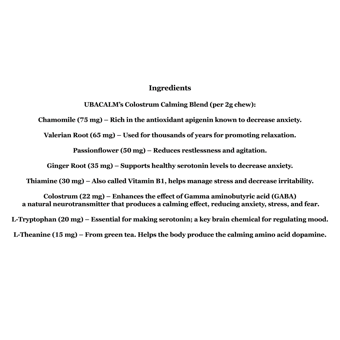 UBAVET UBACALM Masticables Suaves para Perros y Gatos: Alivio Natural del Estrés y la Ansiedad