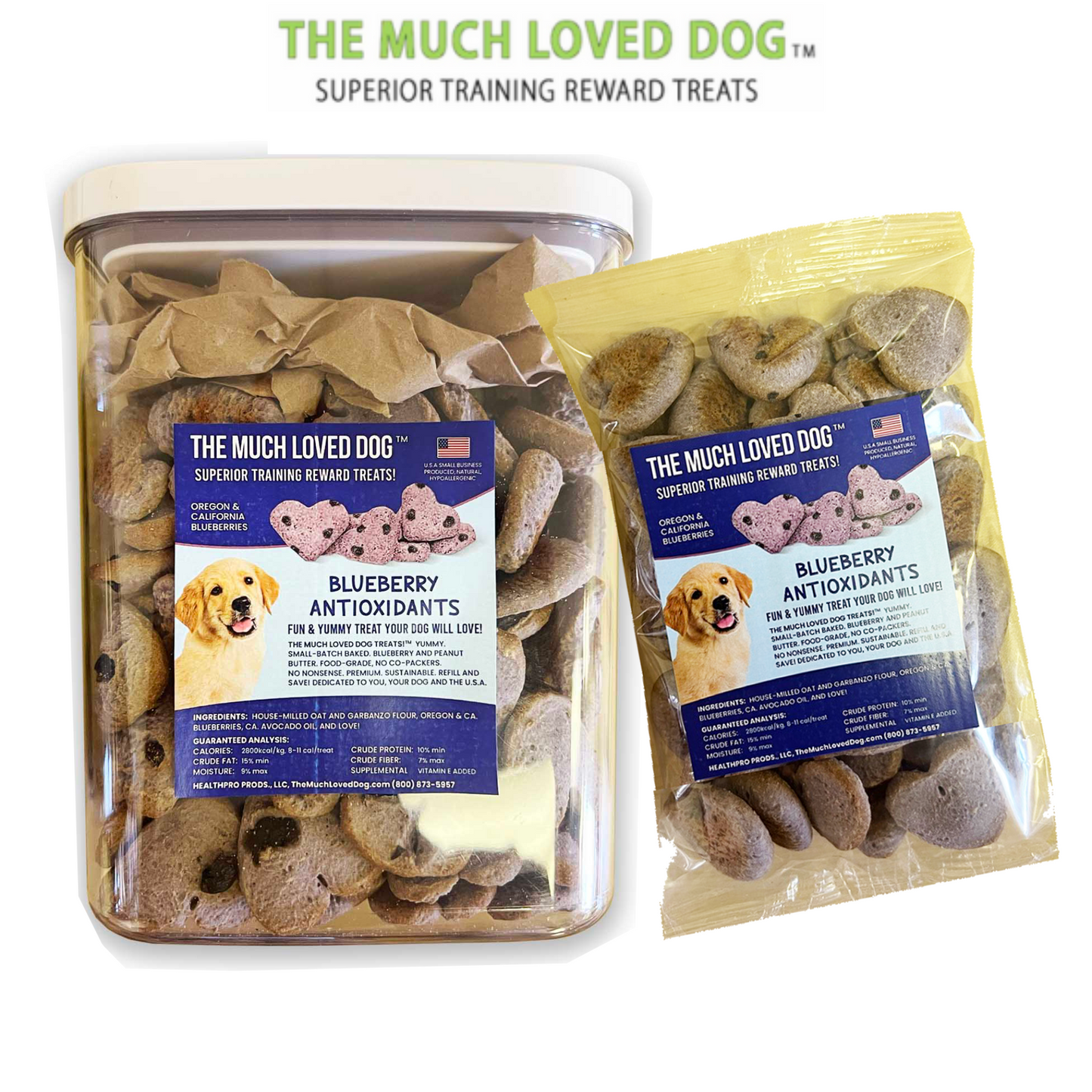 Much Loved Dog™ - RECHARGE Antioxydant aux Myrtilles, 170 g.