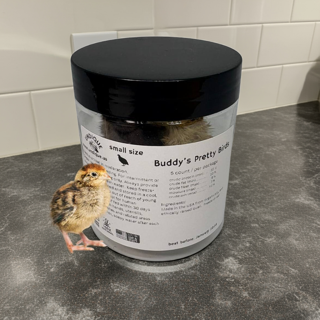 Codorniz entera para mascotas carnívoras - Golosinas naturales de primera calidad para mascotas - Codorniz - Alimentación natural de presas - Codorniz liofilizada para nutrientes y enzimas esenciales. Tamaño pequeño. 5 unidades.