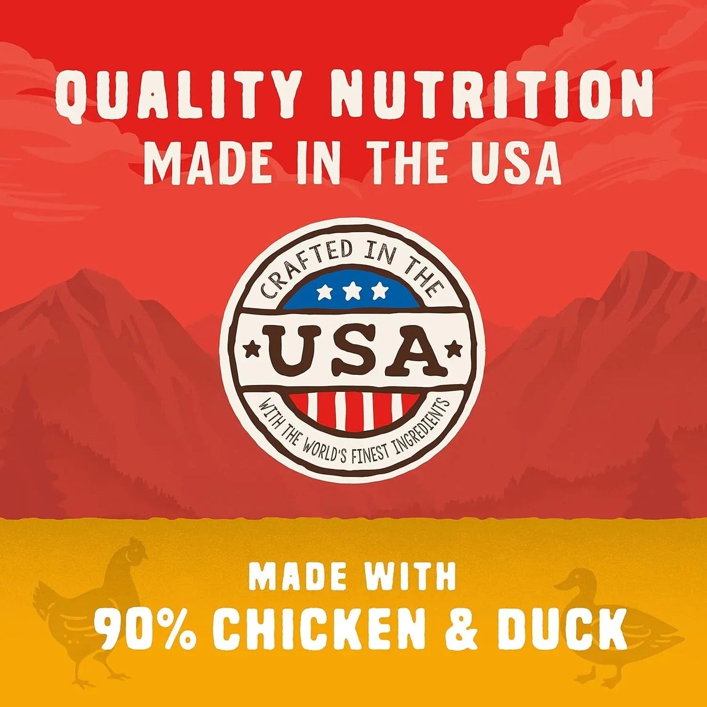 Croquettes de viande séchée Wild Red - Friandises pour chiens au poulet et au canard riches en protéines (90 %) - Sans céréales - Récompenses d'entraînement pour toutes les races - Fabriquées aux États-Unis - Sachet de 170 g