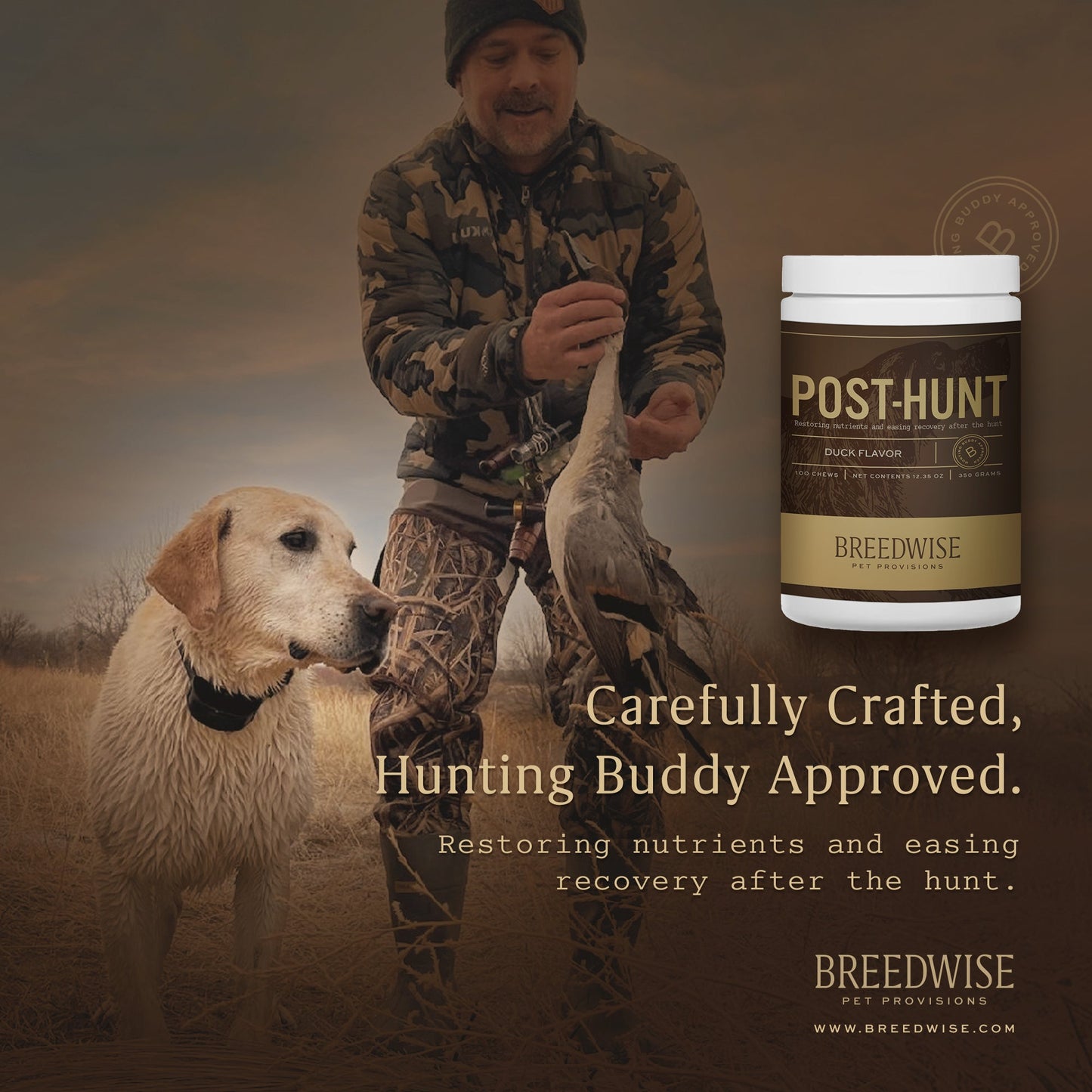 Breedwise Pre &amp; Post-HUNT - Masticables blandos para perros - Paquete