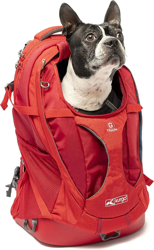 Sac à dos de transport pour chien G-Train - Sac de voyage confortable - Base Armorsole imperméable - Sac à dos convertible en sac de transport - Compartiment rembourré pour ordinateur portable - Sac à dos de voyage mains libres pour animaux de compagnie