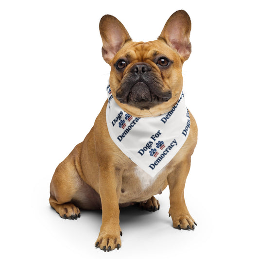 Bandana imprimé intégral « Chiens pour la démocratie »