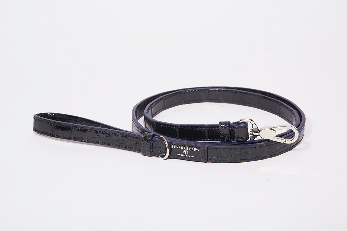 Correa para perro pequeña, de piel de cocodrilo 