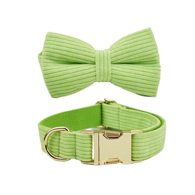 Ensemble classique en velours côtelé vert pomme personnalisé