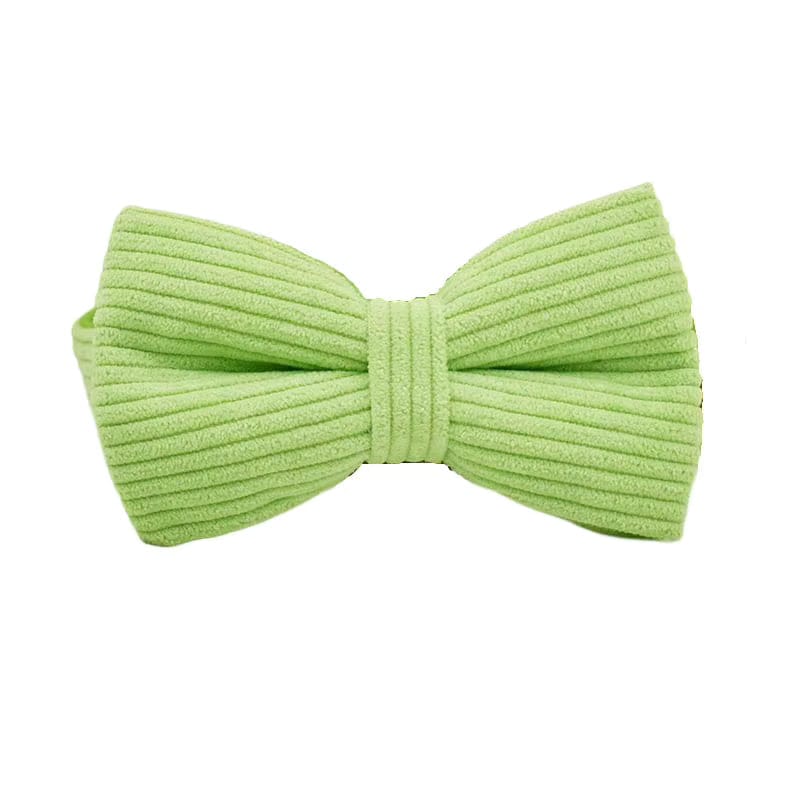 Ensemble classique en velours côtelé vert pomme personnalisé